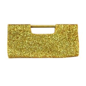 Y2K Nina Gold Glitter Clutch